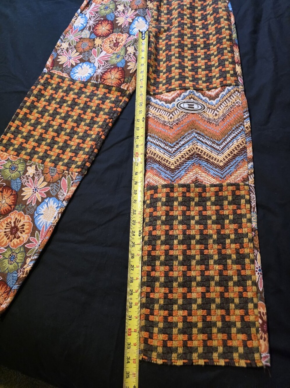 Honor The Gift Patchwork Floral & Geometric Pants Size 34/34 - Picture 6 of 6